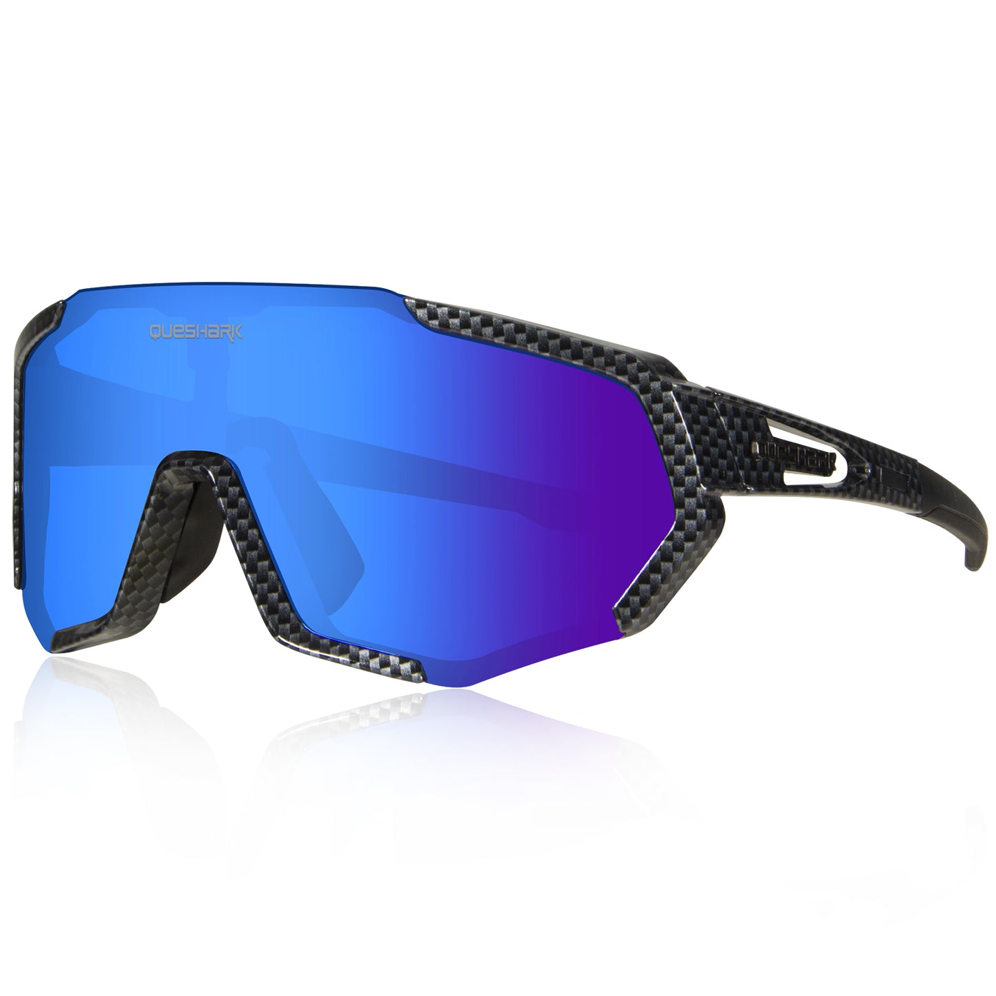 <transcy>QE48 fibre de carbone noir lunettes polarisées vélo lunettes de soleil lunettes de vélo lunettes de cyclisme UV400 5 lentille/ensemble</transcy>