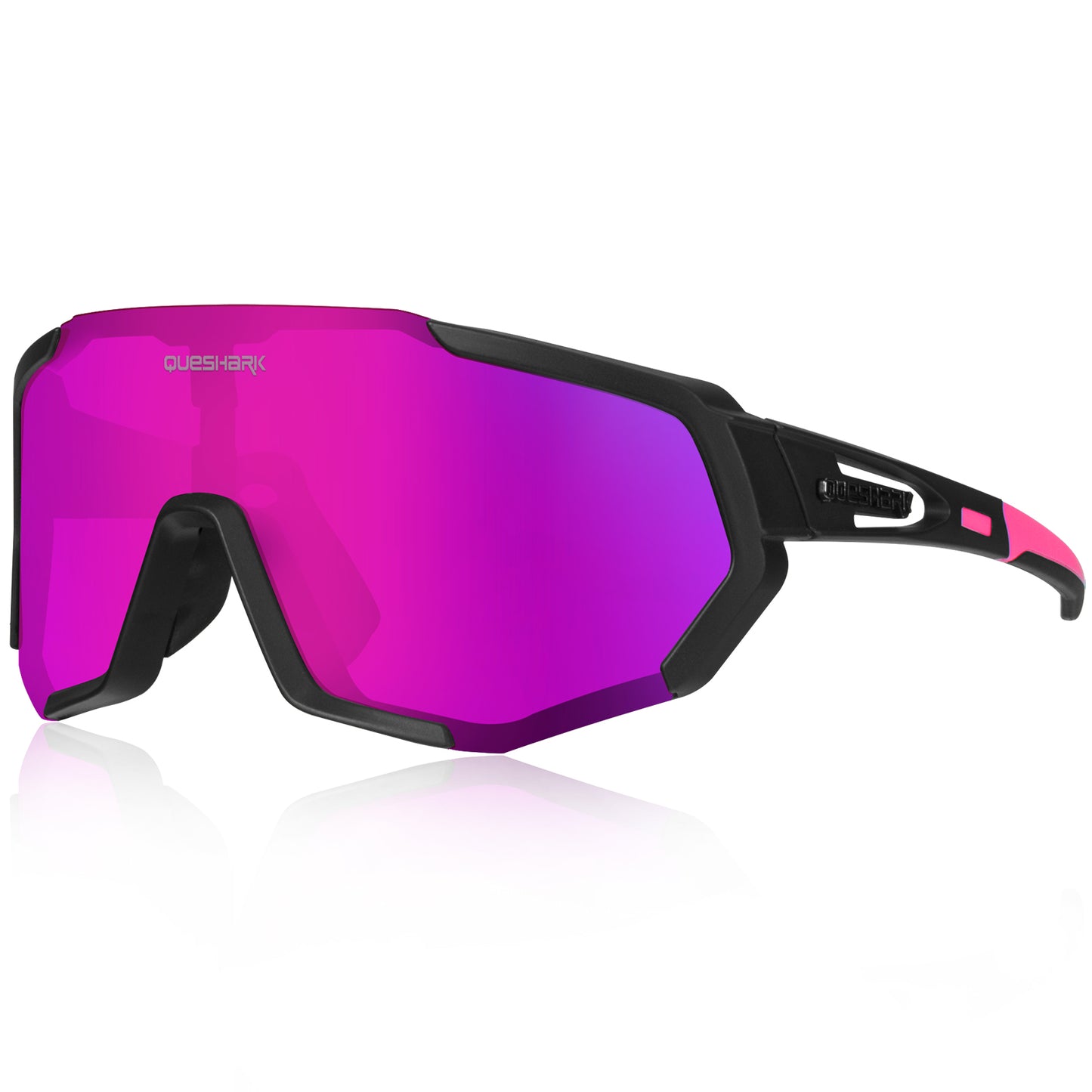 <transcy>QE48 Preto Rosa Óculos Polarizados Óculos de Sol para Bicicleta Óculos de Bicicleta Óculos de Ciclismo UV400 5 Lentes / Conjunto</transcy>