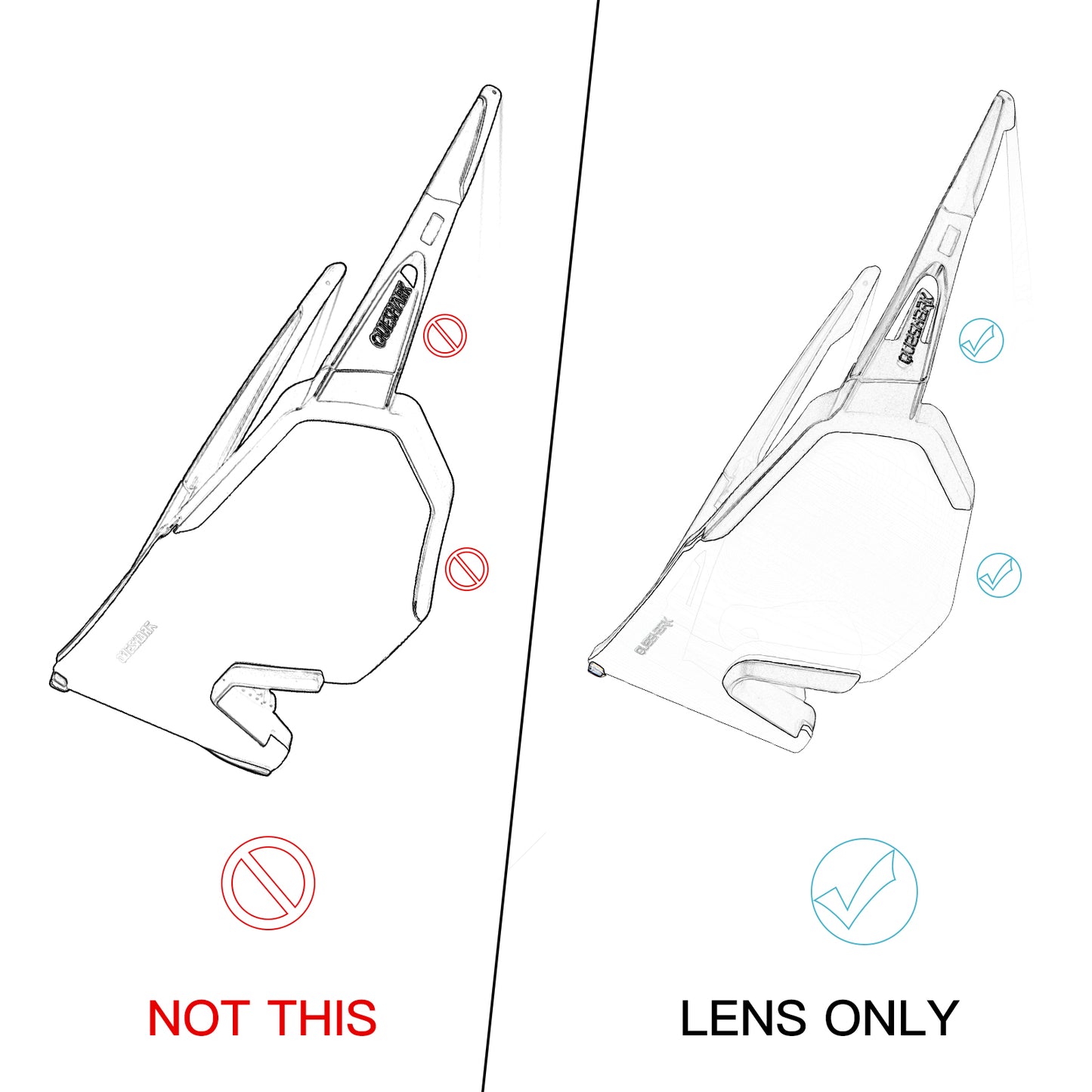 QE42-Lens Accessories for QE42 Series Sport Cycling Glasses