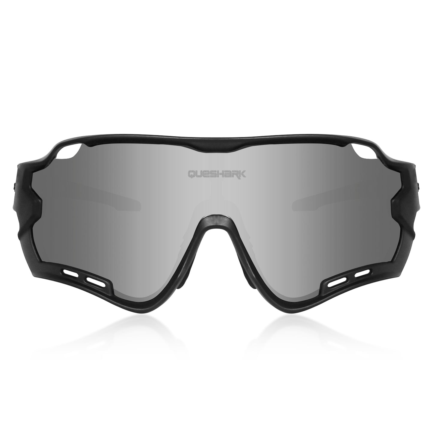 QE44 Black Polarized Cycling Sunglasses UV400 Bike Glasses Sport Eyewear for Men Women 4 Lens