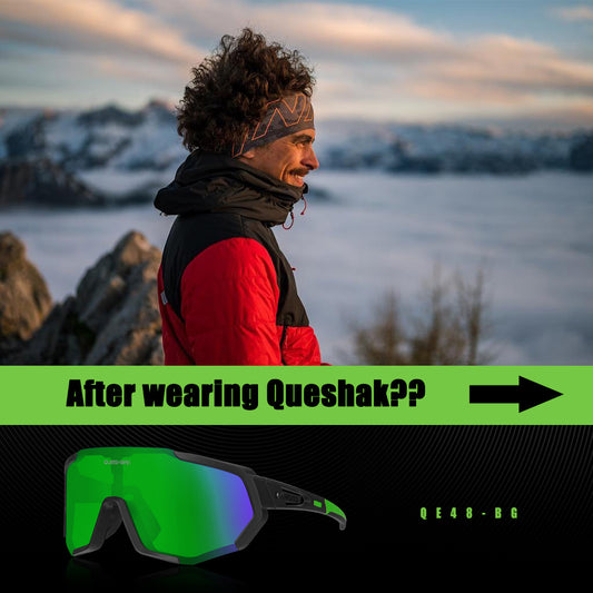 What changed after changing Queshak glasses?
