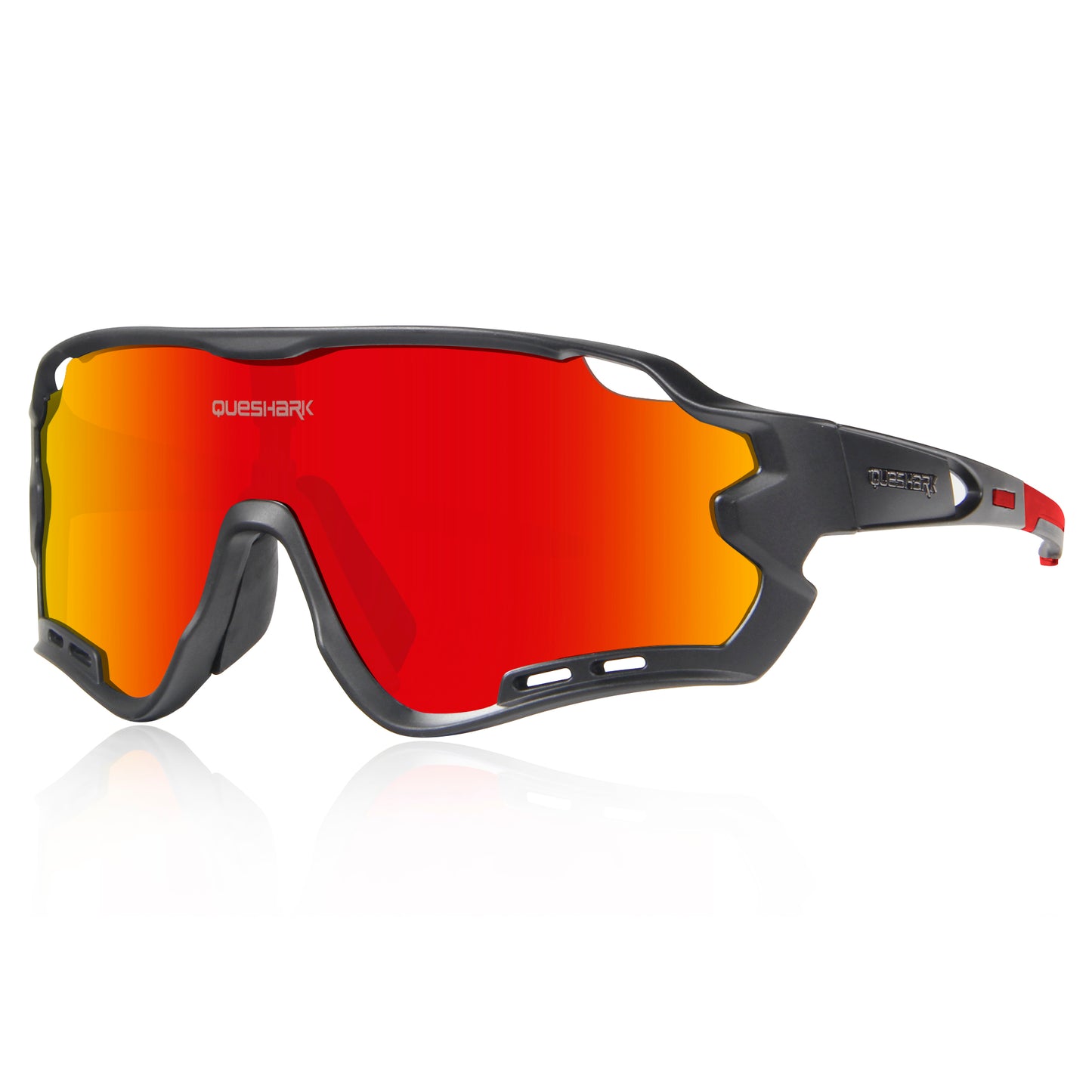 <transcy>Óculos de sol polarizados para ciclismo Queshark QE44 UV400 Óculos de proteção para bicicleta óculos esportivos para homens mulheres 4 lentes</transcy>