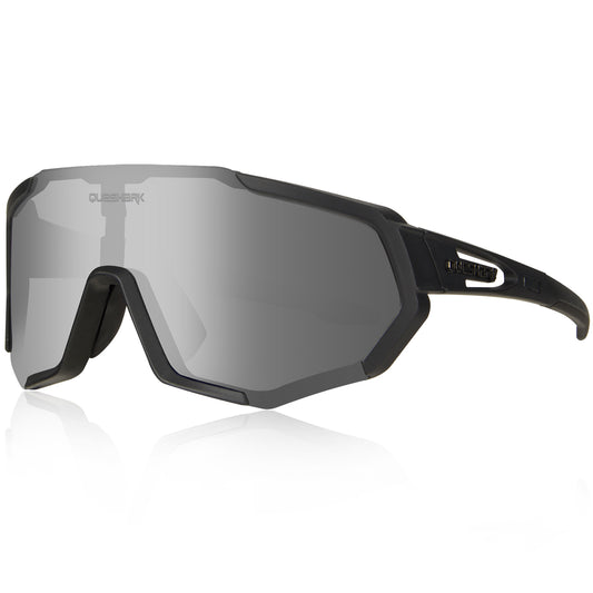 QE48 lunettes polarisées noires lunettes de soleil de vélo lunettes de vélo lunettes de cyclisme UV400 5 lentille/ensemble