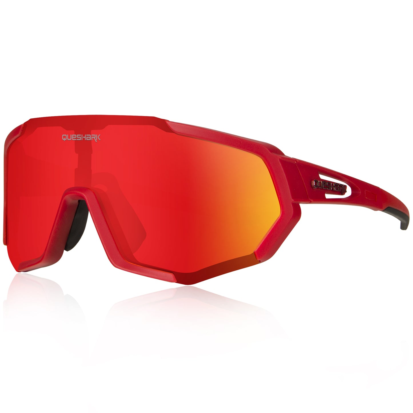 <transcy>QE48 lunettes polarisées rouges lunettes de soleil de vélo lunettes de vélo lunettes de cyclisme UV400 5 lentille/ensemble</transcy>