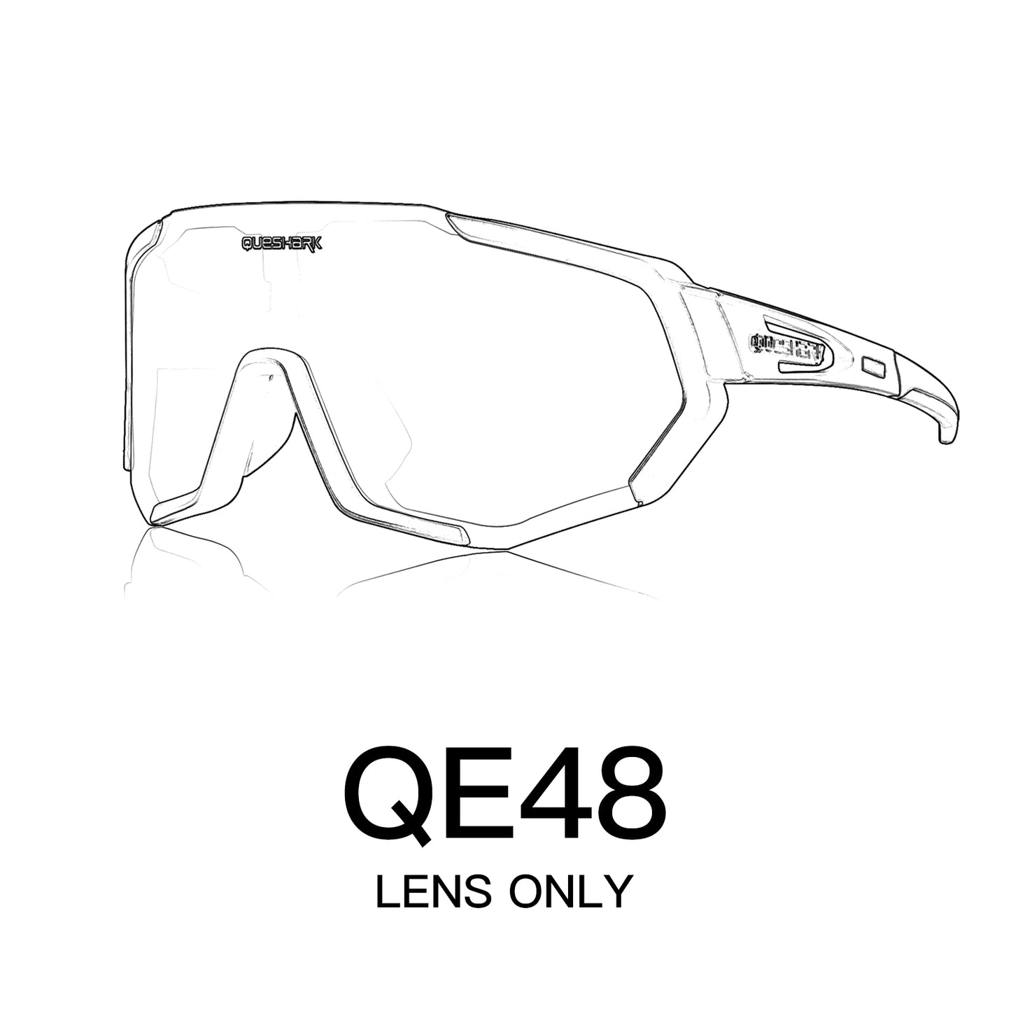 <transcy>Accessoires pour verres photochromiques QE48 pour lunettes de cyclisme de la série QE48</transcy>