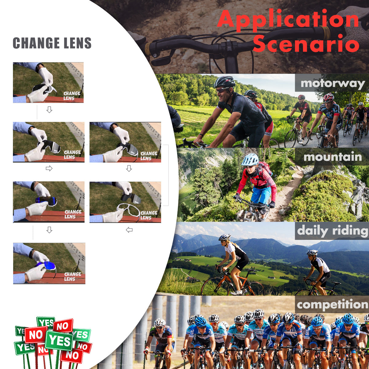 Queshark Gafas Ciclismo 1 Polarizadas 4 HD Lentes Intercambiables UV 400  Gafas,Corriendo,Moto MTB Bicicleta Montaña,Camping y Actividades al Aire  Libre para Hombres y Mujeres TR-90 : : Deportes y aire libre