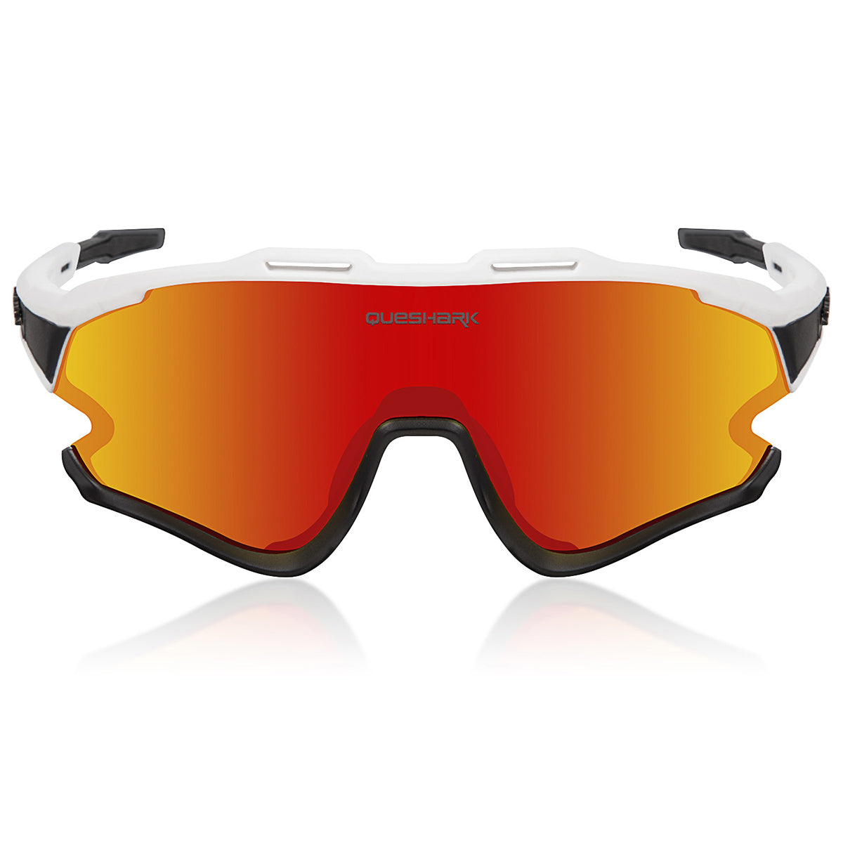 QE51 White Black UV400 Cycling Glasses Bike Sunglasses 1 Polarized 3 HD Lens