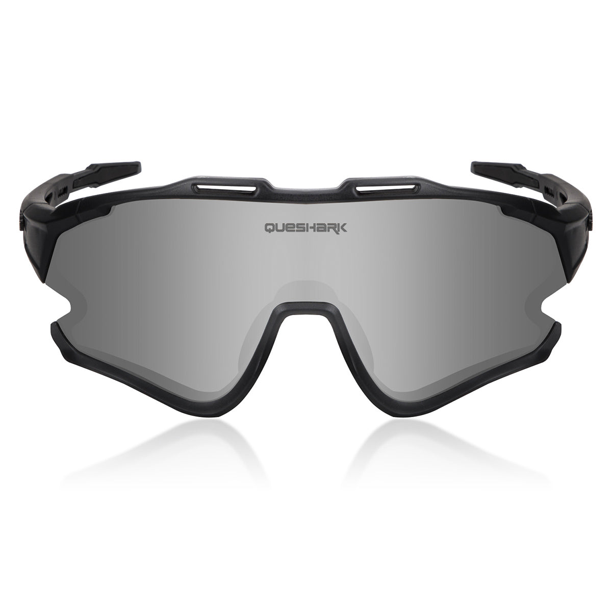 QE51 Black Green UV400 Cycling Glasses Bike Sunglasses 1 Polarized 3 HD Lens