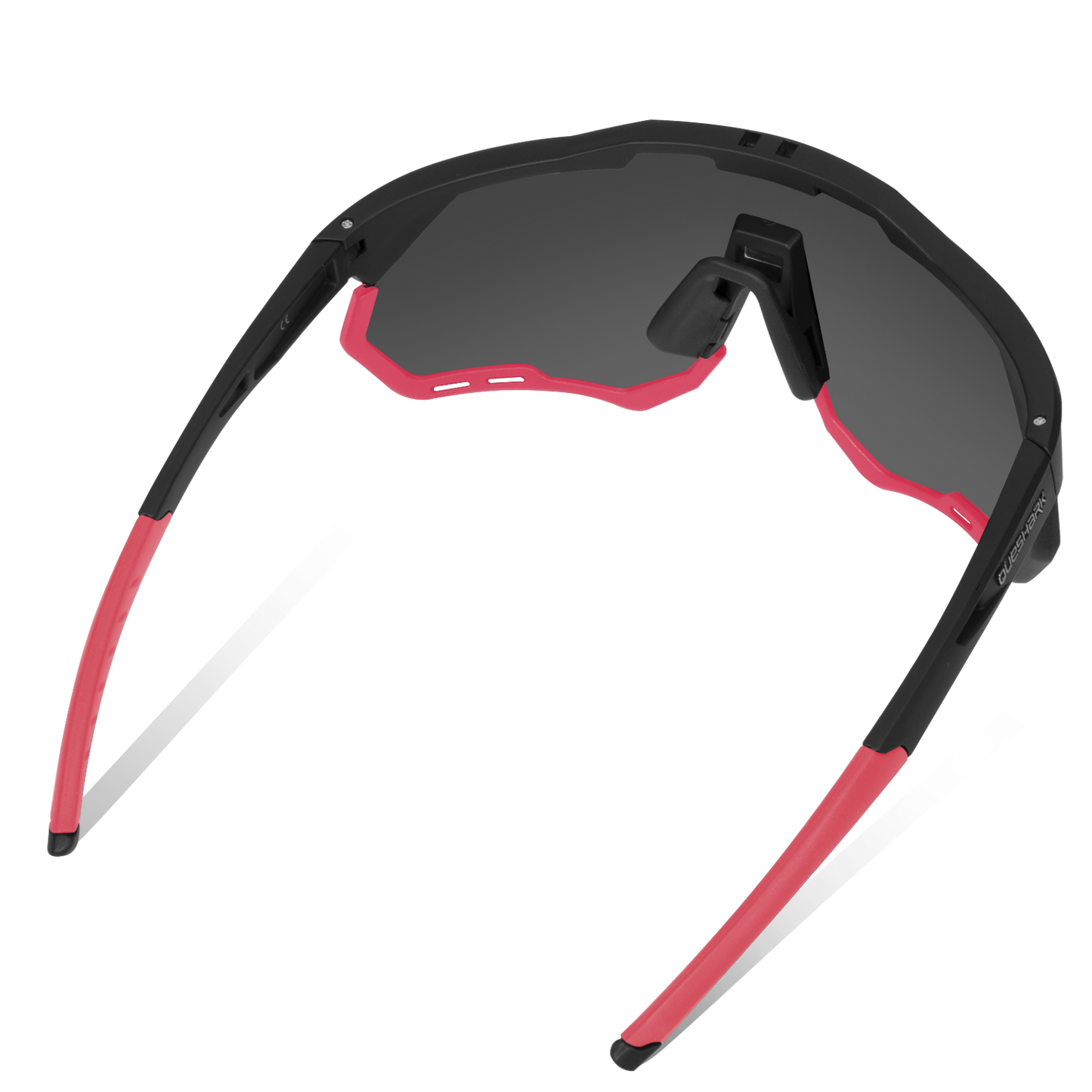 <transcy>QE52 ​​Occhiali da ciclismo polarizzati rosa neri Occhiali da sole sportivi da donna per uomo con montatura/lente sostituibile</transcy>