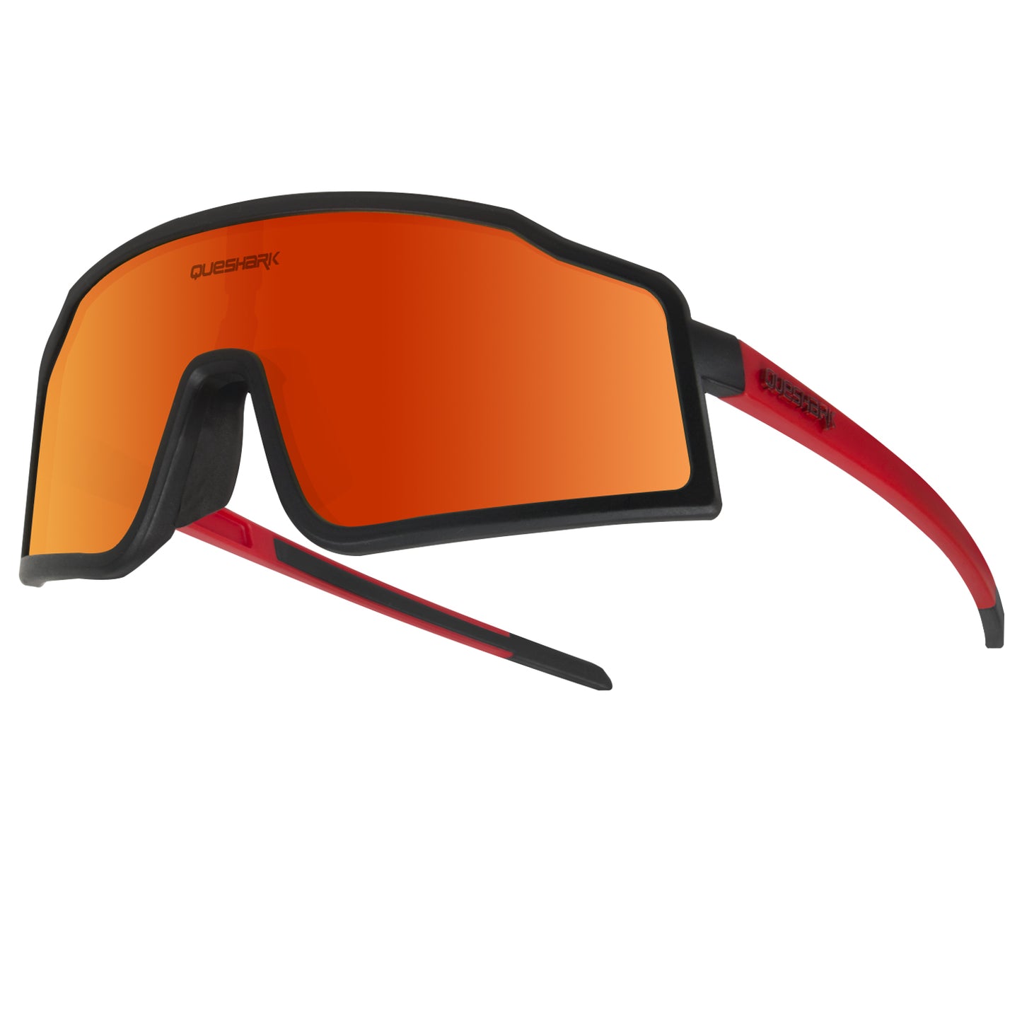 <transcy>QE54 Óculos esportivos pretos vermelhos óculos polarizados de bicicleta Óculos de ciclismo 3 lentes / conjunto</transcy>