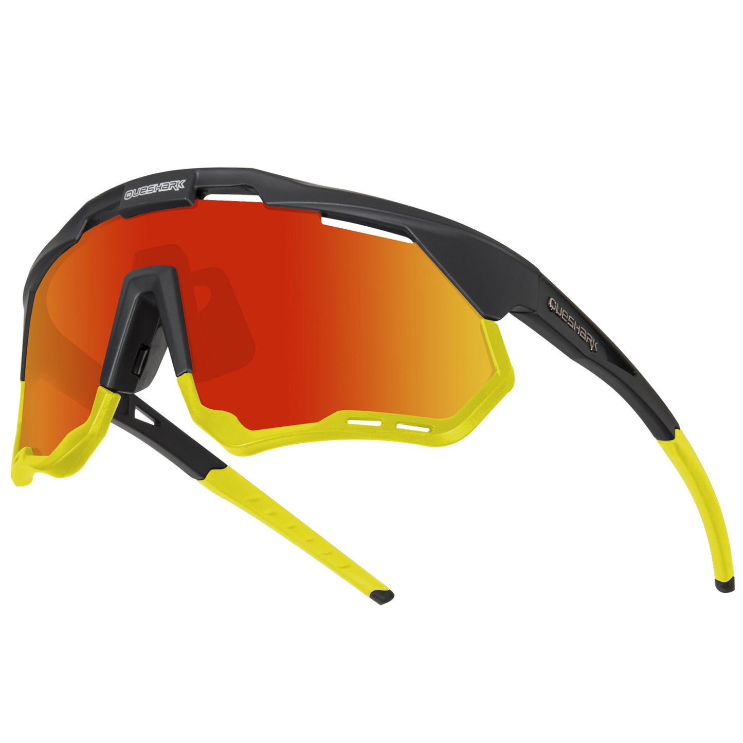 QE52 Black Yellow Polarized Cycling Glasses Men Women Sport Sunglasses with Replaceable Frame/Lens