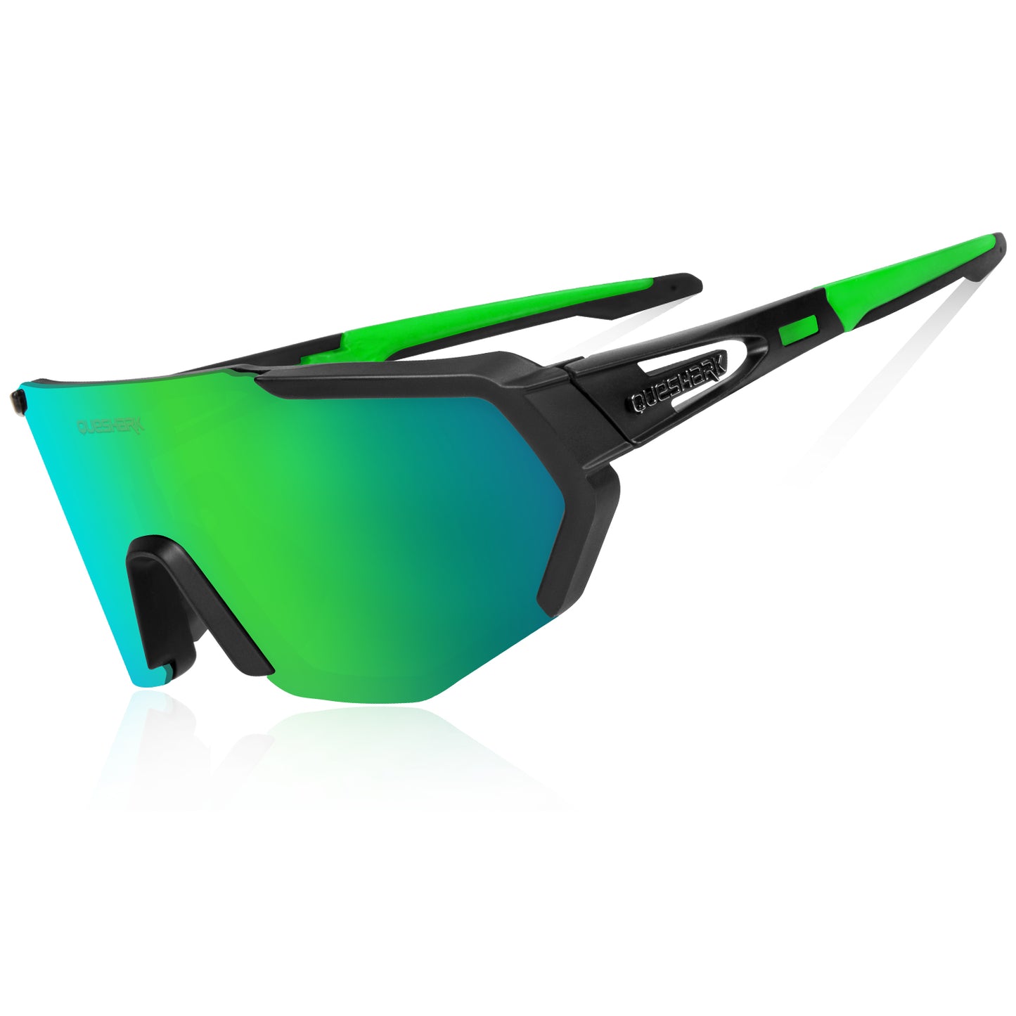 <transcy>QE42 Negro Verde UV400 Gafas de ciclismo polarizadas Gafas de bicicleta Gafas de sol de bicicleta 5 lentes / juego</transcy>