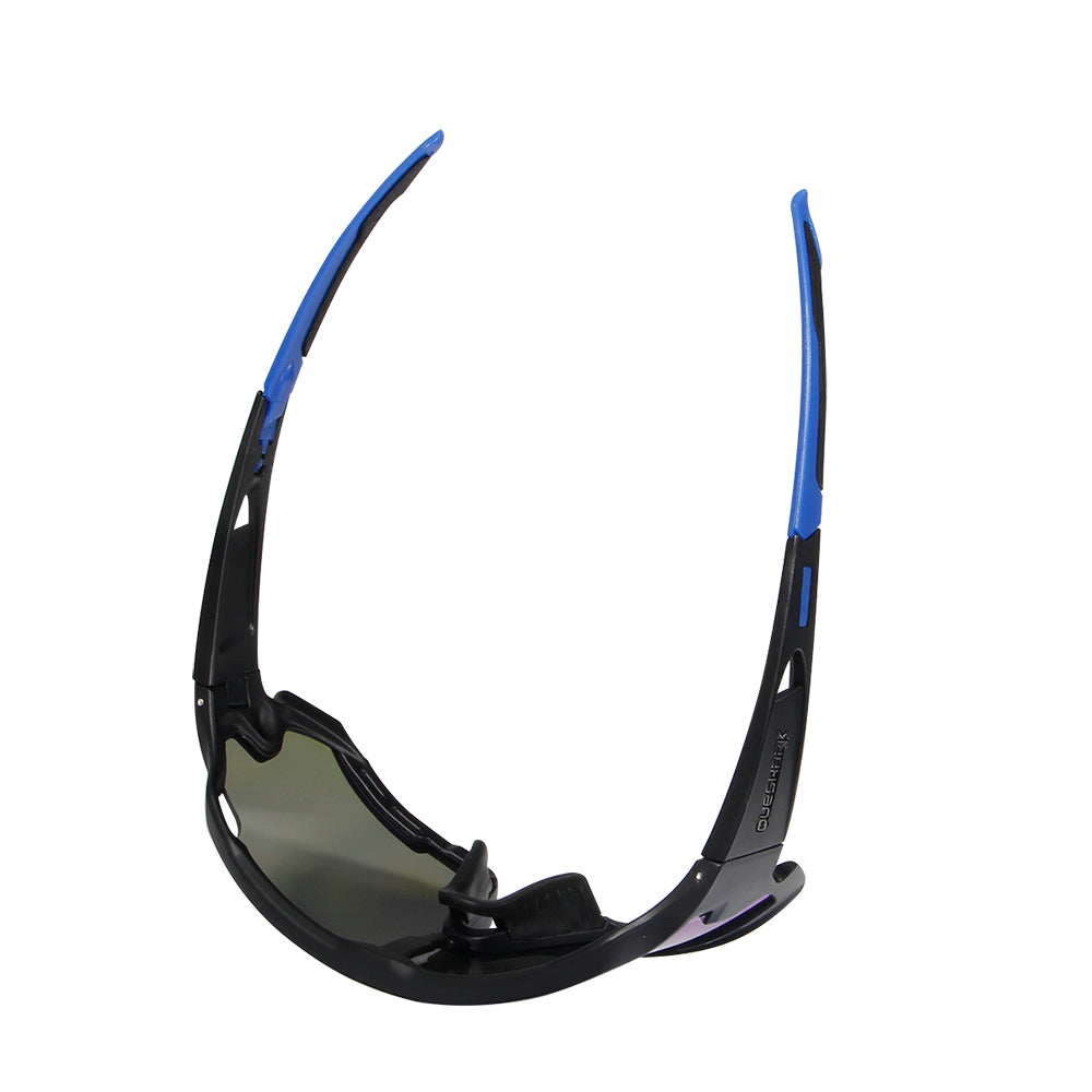 <transcy>QE44 noir bleu lunettes de soleil de cyclisme polarisées UV400 lunettes de vélo lunettes de sport pour hommes femmes 4 lentilles</transcy>