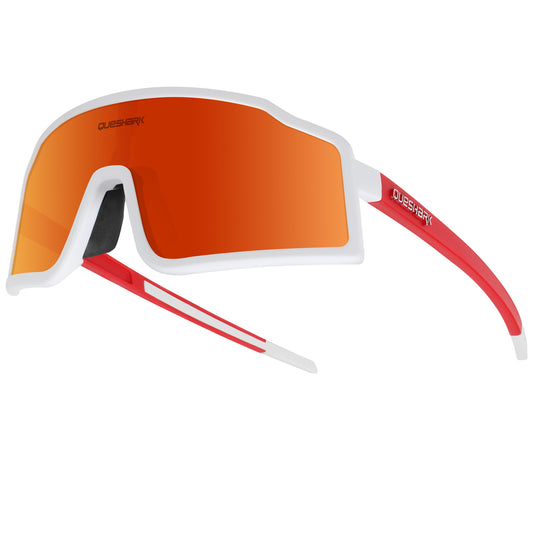 <transcy>QE54 lunettes de sport blanches lunettes de soleil de vélo polarisées lunettes de cyclisme 3 lentilles/ensemble</transcy>